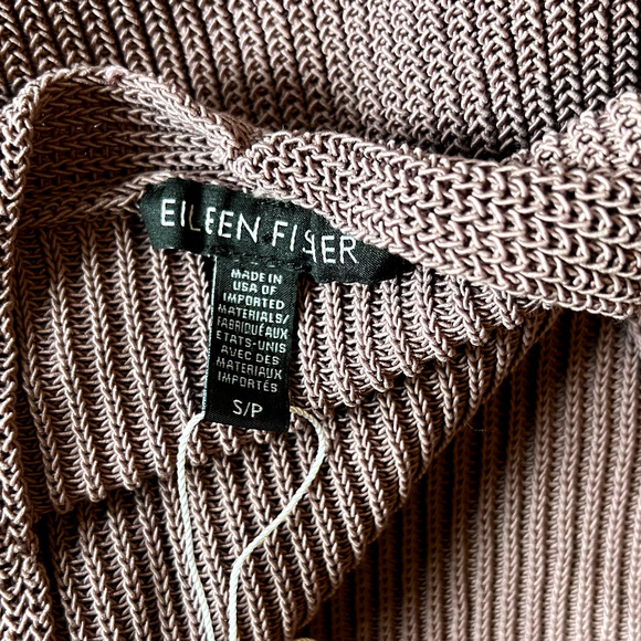 Eileen Fisher Size S / M Purple Organic Cotton V-Neck Sweater - Made in USA - Picture 3 of 5